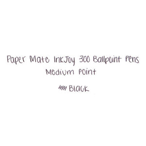 Paper Mate InkJoy 300 RT Ballpoint Pen, Retractable, Medium 1 mm, Black Ink - 12/Box (1951260)