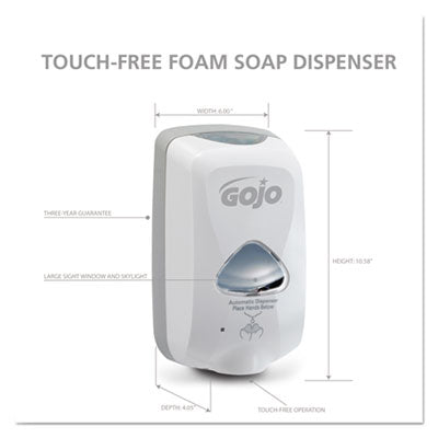 GOJO TFX Touch-Free Automatic Foam Soap Dispenser, 1200mL, Gray (2740-12)
