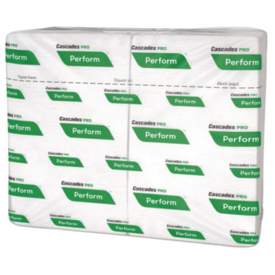 Cascades PRO Perform Interfold Napkins, 1-Ply, 12.63" x 8.5", White, 376/Pack - 16/CS (T410)
