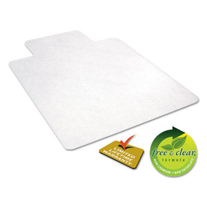 Alera All Day Use Non-Studded Chair Mat for Hard Floors, 45" x 53", Wide Lipped, Clear