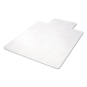 Alera All Day Use Non-Studded Chair Mat for Hard Floors, 45" x 53", Wide Lipped, Clear