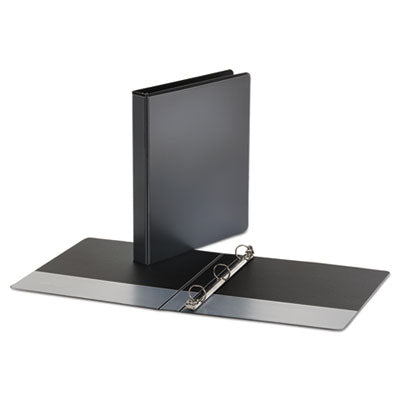 Universal Economy Round Ring View Binder, 3 Rings, 1" Capacity, 11" x 8.5", Black
