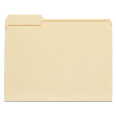 Top Tab File Folders, 1/3-Cut Tabs, Assorted, Letter Size, 0.75" Expansion, Manilla - 100/BX (12113)
