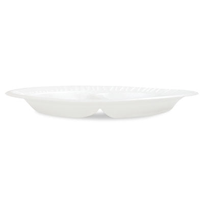 Dart White Styrofoam Plate, 10 1/4", 3 Compartment - 125ct. 4/CS (10CPWCR)