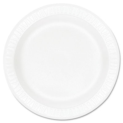 Dart White Styrofoam Plate, 9", 1 Compartment - 125ct. 4/CS (9PWCR)