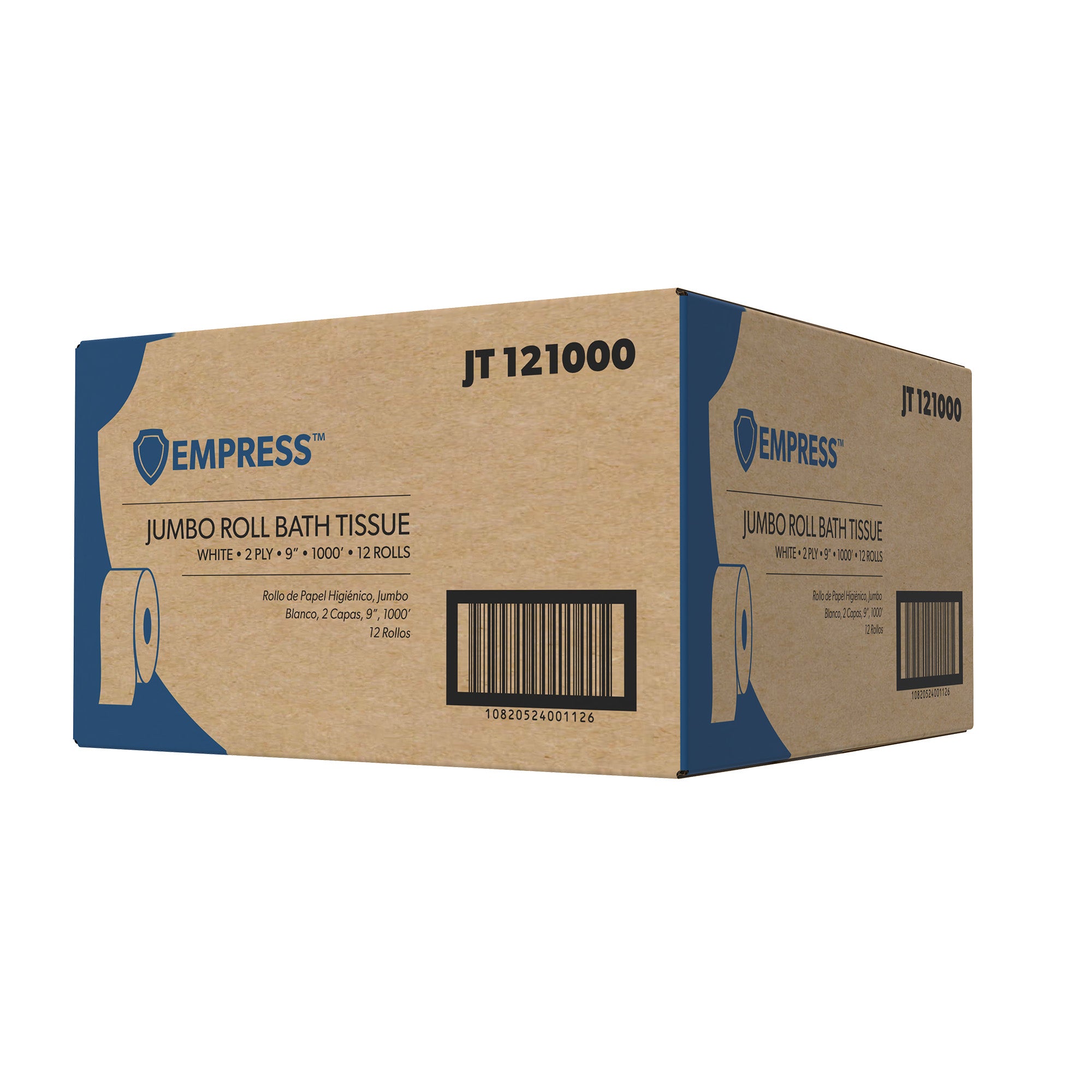 Empress Jr. Jumbo Toilet Tissue, 2-Ply, 1000' Rolls - 12/CS (JT 121000)