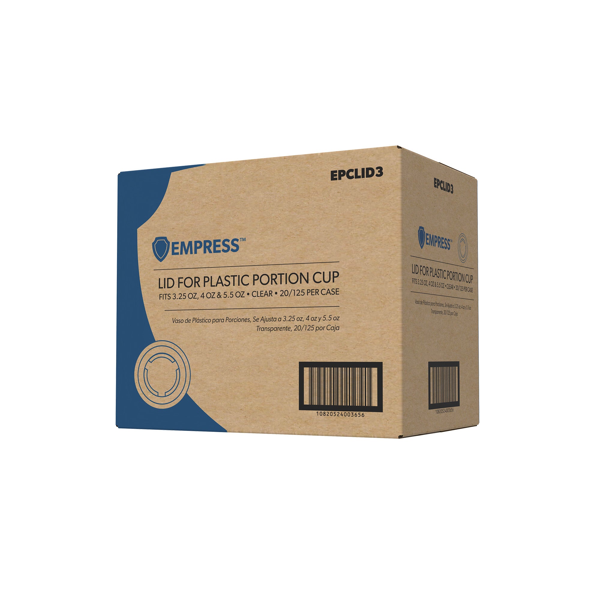 Empress Portion Cup Lid for 3.25oz, 4 oz. and 5.5 oz. Cup - 125ct. 20/CS (EPCLID3)