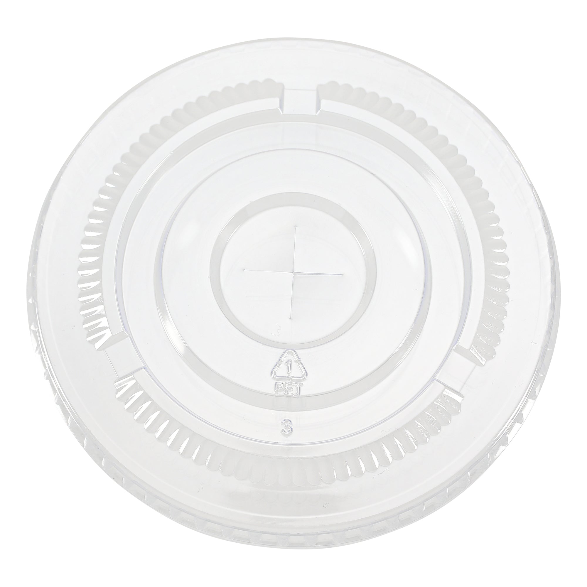 Empress Clear PET Cup Straw Slot Lid, Fits 32 oz. Cups - 50ct. 10/CS (EPETFL32)