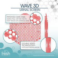 Load image into Gallery viewer, The Wave 3D Urinal Screen, Kiwi Grapefruit, 2 per Pack, 5 Packs per Box
