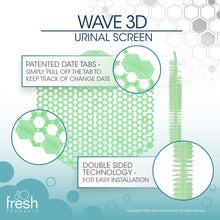 Load image into Gallery viewer, The Wave 3D Urinal Screen, Cucumber Melon, 2 per Pack, 5 Packs per Box
