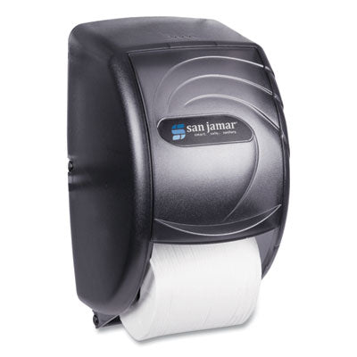 San Jamar Duett Standard Bath Tissue Dispenser, Oceans, Transparent Black Pearl (R3590TBK)