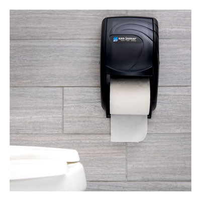 San Jamar Duett Standard Bath Tissue Dispenser, Oceans, Transparent Black Pearl (R3590TBK)