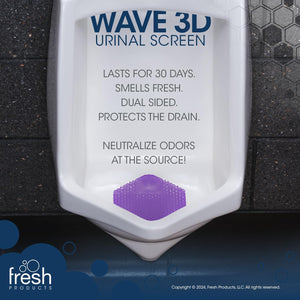 The Wave 3D Urinal Screen, Fabulous, 2 per Pack, 5 Packs per Box