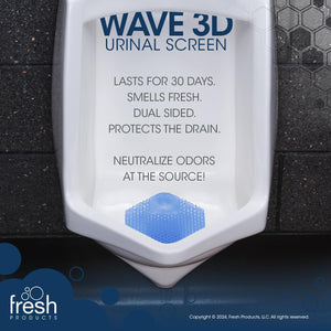 The Wave 3D Urinal Screen, Cotton Blossom, 2 per Pack, 5 Packs per Box