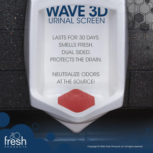 The Wave 3D Urinal Screen, Spiced Apple, 2 per Pack, 5 Packs per Box