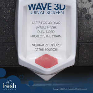 The Wave 3D Urinal Screen, Kiwi Grapefruit, 2 per Pack, 5 Packs per Box