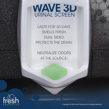 Load image into Gallery viewer, The Wave 3D Urinal Screen, Cucumber Melon, 2 per Pack, 5 Packs per Box
