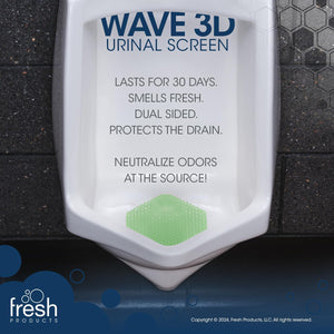 The Wave 3D Urinal Screen, Cucumber Melon, 2 per Pack, 5 Packs per Box