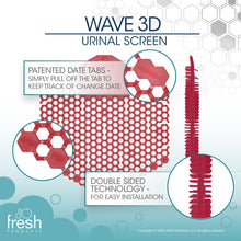 Load image into Gallery viewer, The Wave 3D Urinal Screen, Spiced Apple, 2 per Pack, 5 Packs per Box
