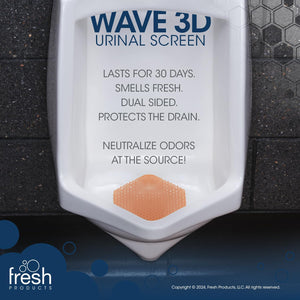 The Wave 3D Urinal Screen, Mango, 2 per Pack, 5 Packs per Box