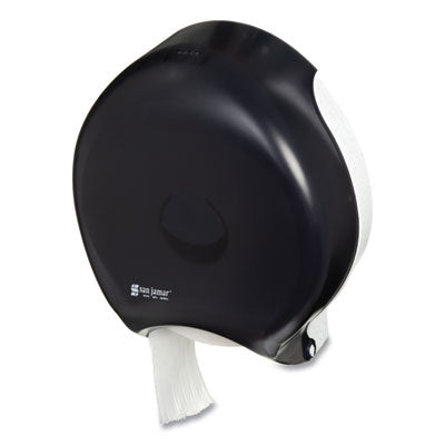 San Jamar Toilet Tissue Dispenser for 12" Jumbo Rolls, Single Roll (R6000TBK)