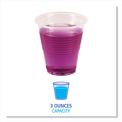 Translucent Plastic Cup, 3 oz. - 100ct. 20/CS (BWKTRANSCUP3)