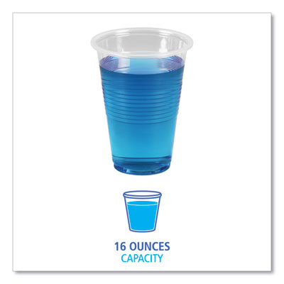 Translucent Plastic Cup, 16 oz. - 50ct. 20/CS (EK16A / BWKTRANSCUP16)