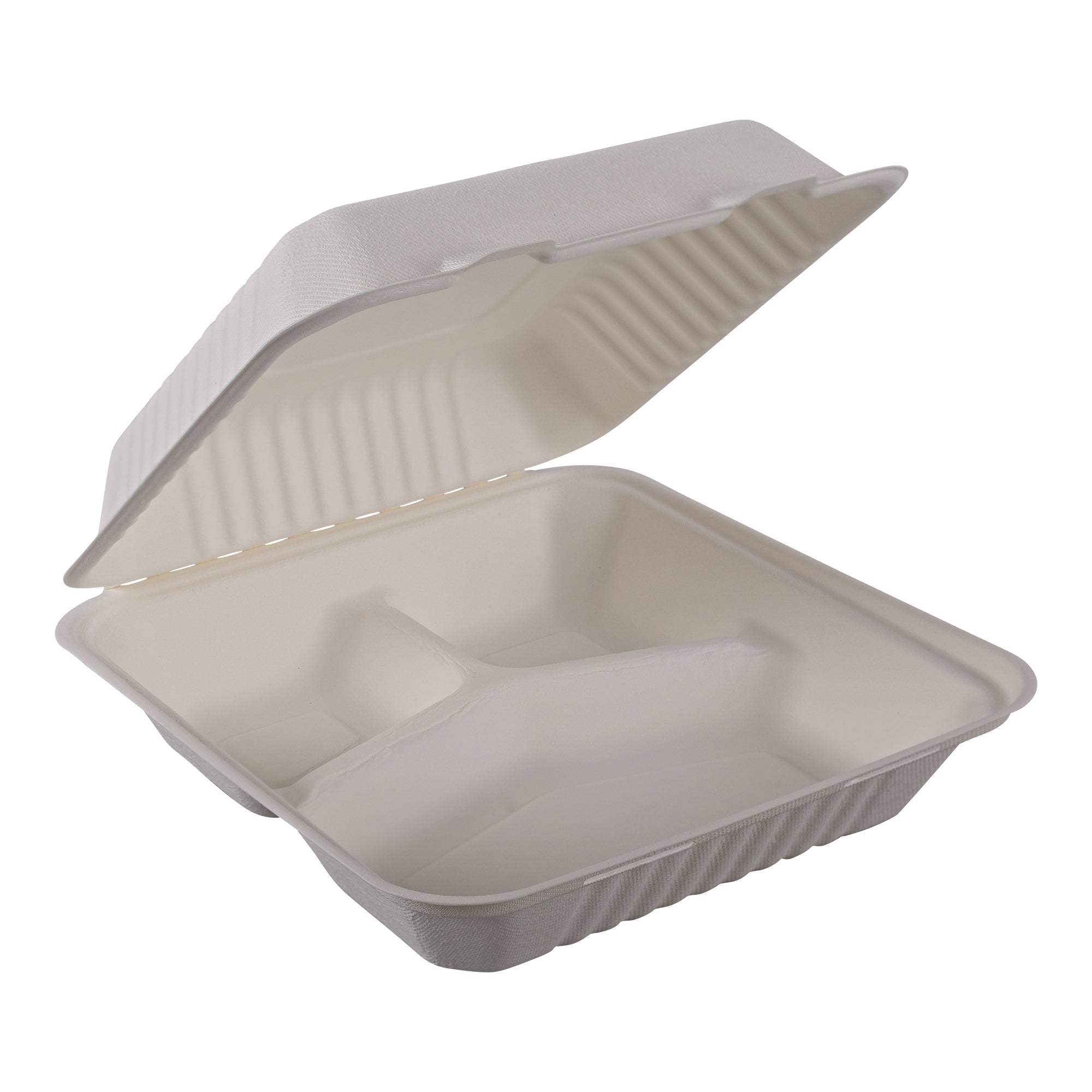 Empress Earth Hinged Lid Container, 3 Compartment, 9" x 9" x 3" - 100ct. 2/CS (EHL-93)