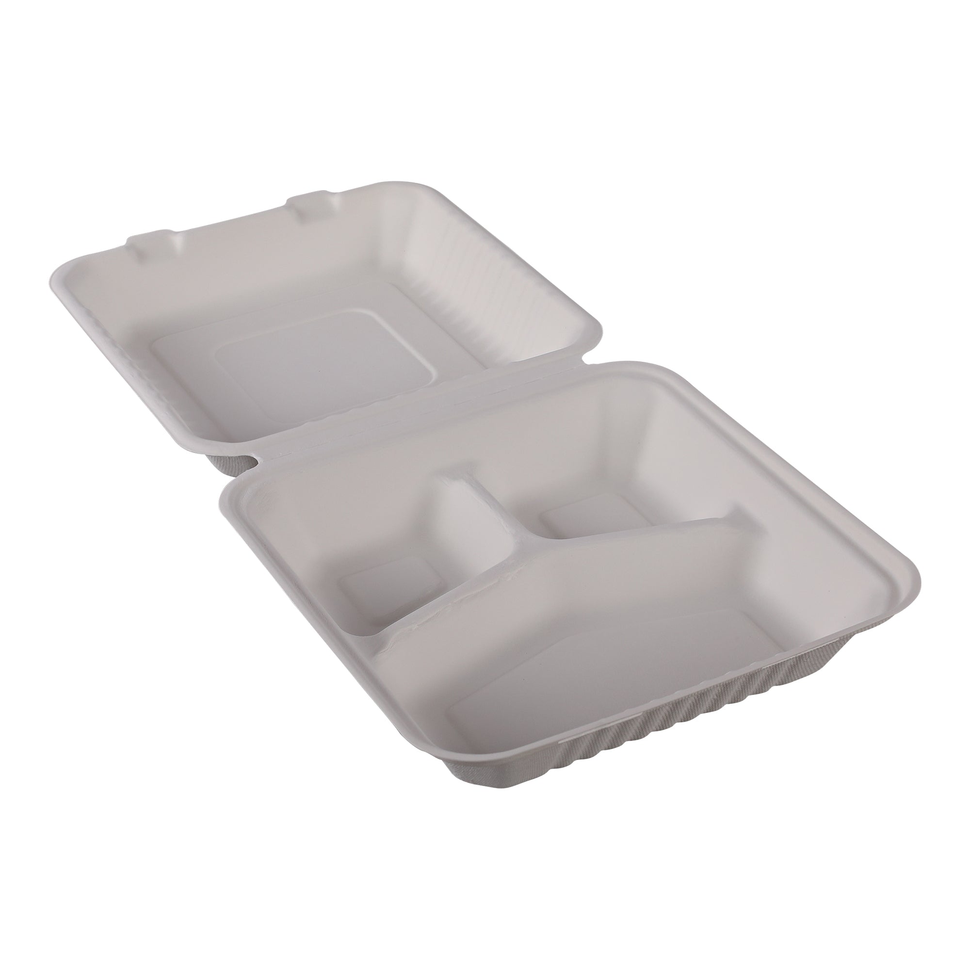 Empress Earth Hinged Lid Container, 3 Compartment, 9" x 9" x 3" - 100ct. 2/CS (EHL-93)