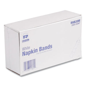 Napkin Band, White - 2500ct. (RNB20M)