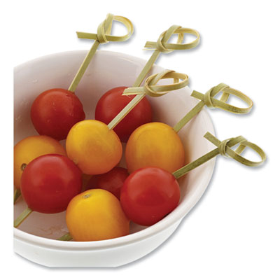 Knotted Bamboo Pick, Paper, 4", Natural, 100/Pack - 10/CS (R803)