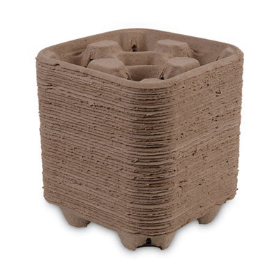 Boardwalk Cup Carrier Drink Tray, 8 oz. to 32 oz., Four Cups, Kraft - 300/CS (BWK4CUPCARRIER)