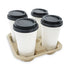 Boardwalk Cup Carrier Drink Tray, 8 oz. to 32 oz., Four Cups, Kraft - 300/CS (BWK4CUPCARRIER)