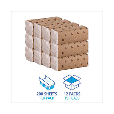 Boardwalk C-Fold Paper Towels, 1-Ply, White - 2400/CS (BWK6220)