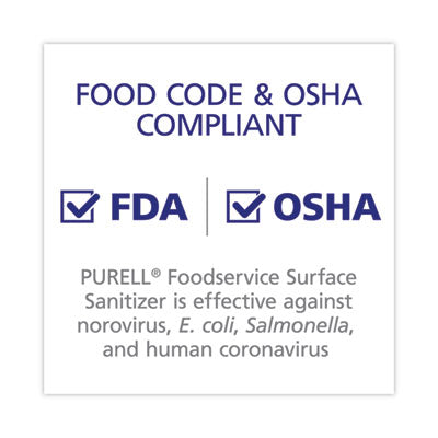 Purell Foodservice Surface Sanitizer, Fragrance Free, 32 oz. Bottle - 6/CS (3341-06)