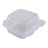 Empress Clear Hinged Container, 6" x 6", 1 Compartment, Vented, 150ct. - 2/CS (ECLPPHL-66)