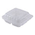 Empress Clear Hinged Container, 8" x 8", 3 Compartment, Vented - 200/CS (ECLPPHL-83)