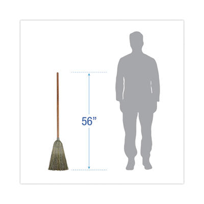 Warehouse Broom, Yucca/Corn Fiber Bristles, 56" Long