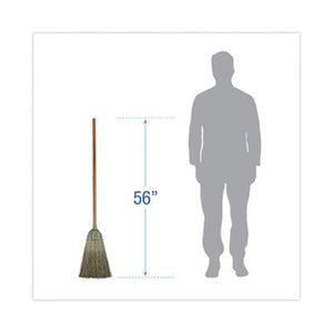 Warehouse Broom, Yucca/Corn Fiber Bristles, 56" Long