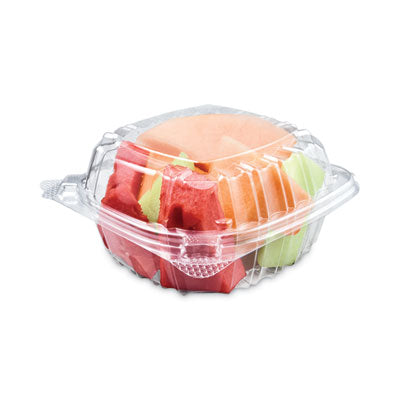 Dart ClearSeal Hinged Lid Plastic Container, Clear, 5.4" x 5.3" x 2.6", 125ct. - 4/CS (C53PST1)