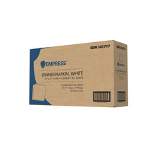 Load image into Gallery viewer, Empress Dinner Napkin, White, 1/4 Fold, 17" x 17", 1-Ply, 250ct. - 16/CS (EDN141717)
