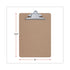 Hardboard Clipboard, 1.25" Clip Capacity, Holds 8.5" x 11" Sheets, Brown (UNV40304)
