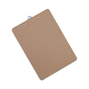 Hardboard Clipboard, 1.25" Clip Capacity, Holds 8.5" x 11" Sheets, Brown (UNV40304)