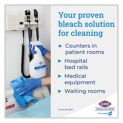 Clorox Healthcare Bleach Germicidal Cleaner, Unscented, 32 oz. Spray Bottle - 6/CS (68970)