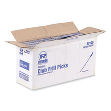 Load image into Gallery viewer, Cellophane Frill Bamboo Wood Picks, 4", Assorted Colors - 1000ct. (R812B)
