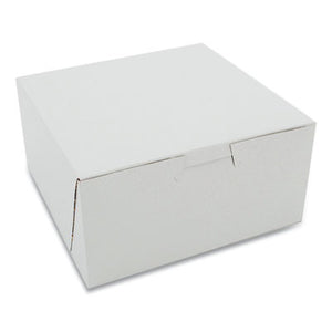 Lock Corner Bakery Box, White, 6" x 6" x 3" - 250/BNDL (1505)
