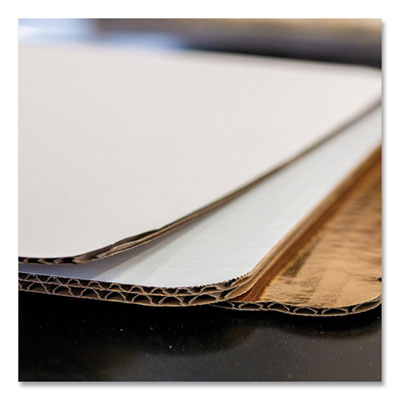 Bakery Bright White Cake Pad, Single Wall Pad, 19" x 14", 1/2 Sheet,  White - 50/CS (1153)
