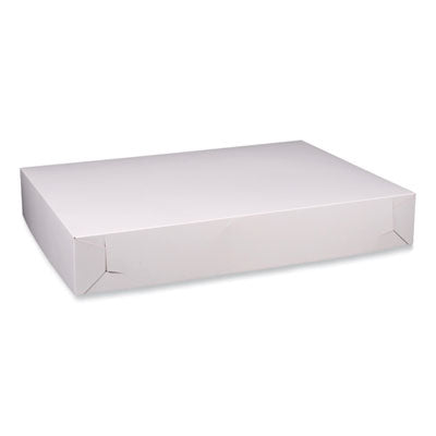 Lock Corner Bakery Box, White, 26" x 18 1/2" x 4", Non-Window - 50/CS (1995)
