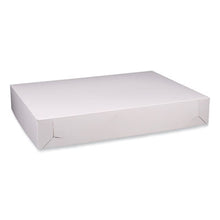 Load image into Gallery viewer, Lock Corner Bakery Box, White, 26&quot; x 18 1/2&quot; x 4&quot;, Non-Window - 50/CS
