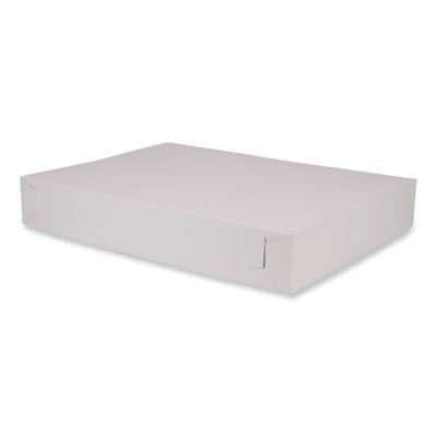 Lock Corner Bakery Box, White, 26" x 18 1/2" x 4", Non-Window - 50/CS (1995)
